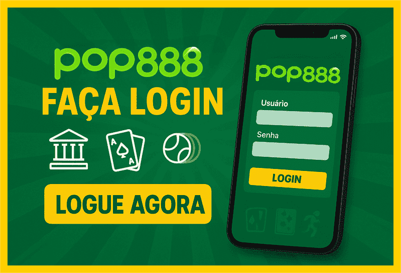 Imagem destacando login seguro na POP888 para novos usuários